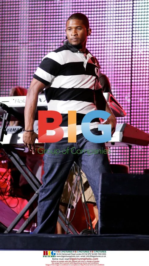 Usher rehearses NFL Kickoff 2008 performance