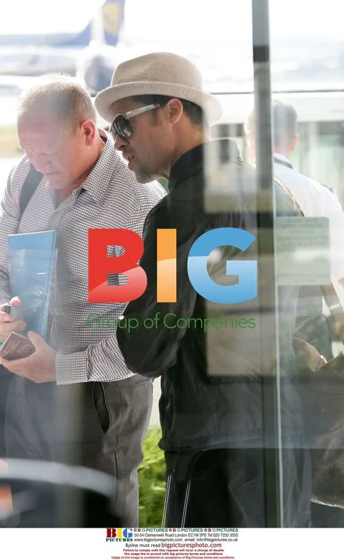 Brad Pitt departs Marseille airport