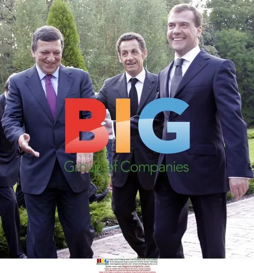 Medvedev and Sarkozy after talks in Moscow