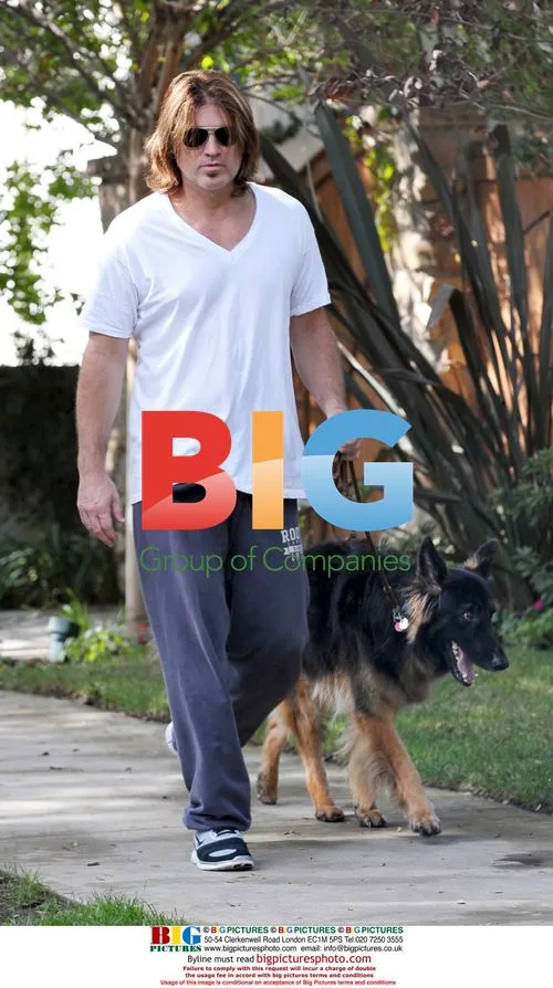 Billy Ray Cyrus walks dog in LA