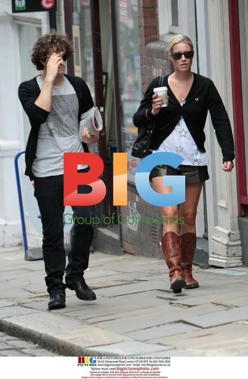 Denise Van Outen and Lee Mead stroll in London