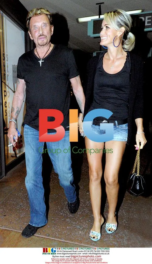 Johny Hallyday with wife Laetitia Boudou and Patrick Demarchelier
