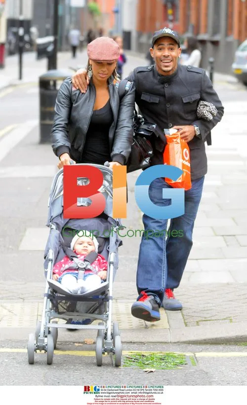 Singer Javine Hylton with fiance MC Harvey and baby