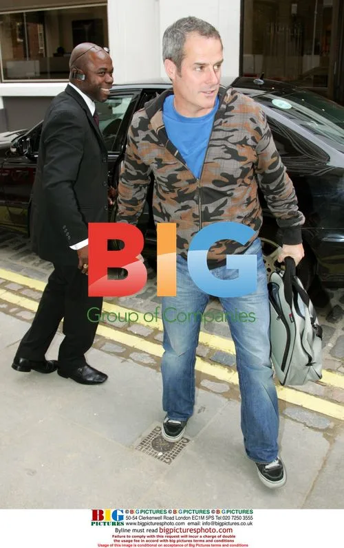 Phil Vickery arrives for ALDI filming