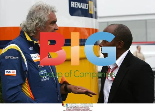 Flavio Briatore and Anthony Hamilton at Italian Grand Prix