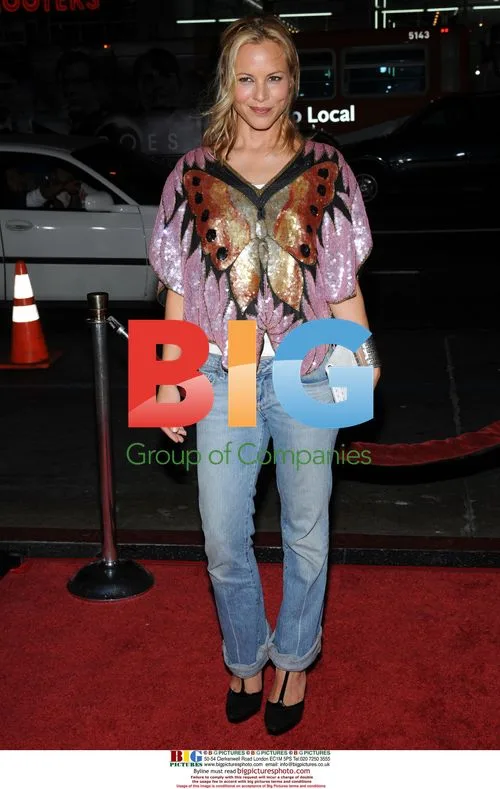 Maria Bello attends "Eagle Eye" premiere