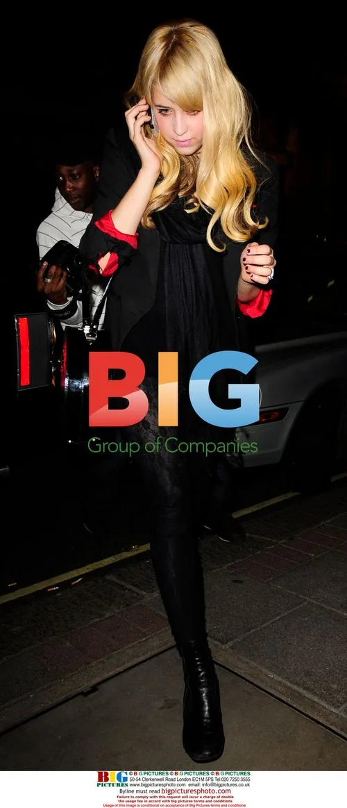 Peaches Geldolf arrives at London hotel