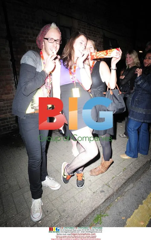 Will Young throws biscuits to fans