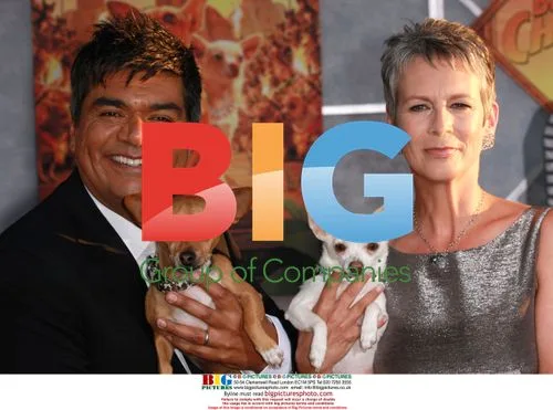 George Lopez and Jamie Lee Curtis at 'Beverly Hills Chihuahua' Premiere