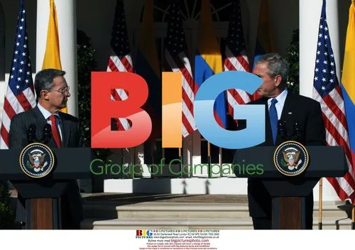 Bush and Uribe speak at joint press conference