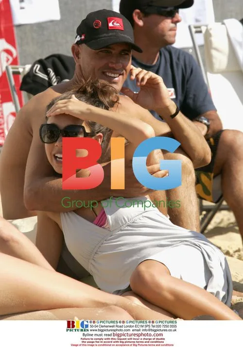 Kelly Slater with girlfriend at Quicksilver Pro France 2008