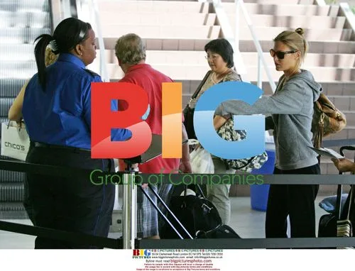 Model Bar Refaeli at LAX Airport