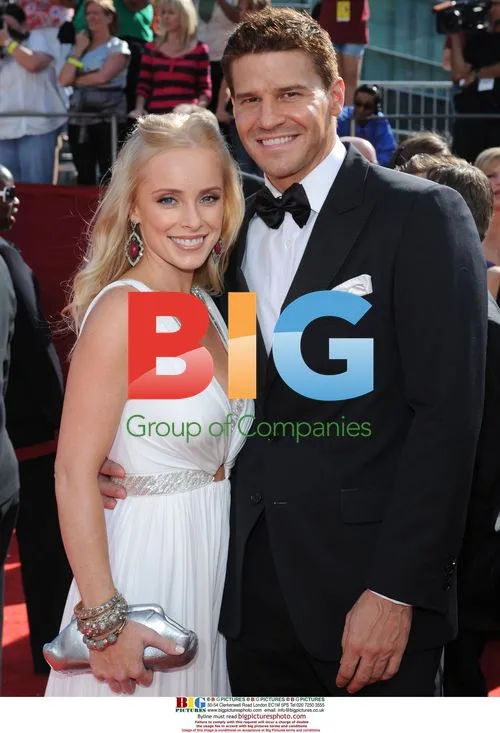 David Boreanaz and Jaime Bergman at 60th Primetime Emmys