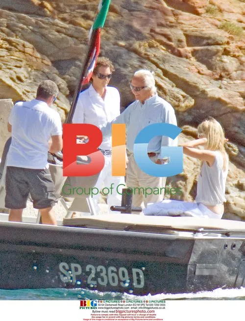 Sarkozy and Bruni-Sarkozy on Boat