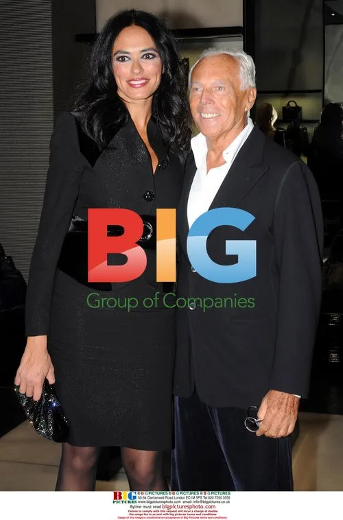 Giorgio Armani and Maria Grazia Cucinotta at Armani Party