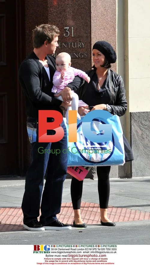 Harry Kewell and Sheree Murphy with daughter Matilda