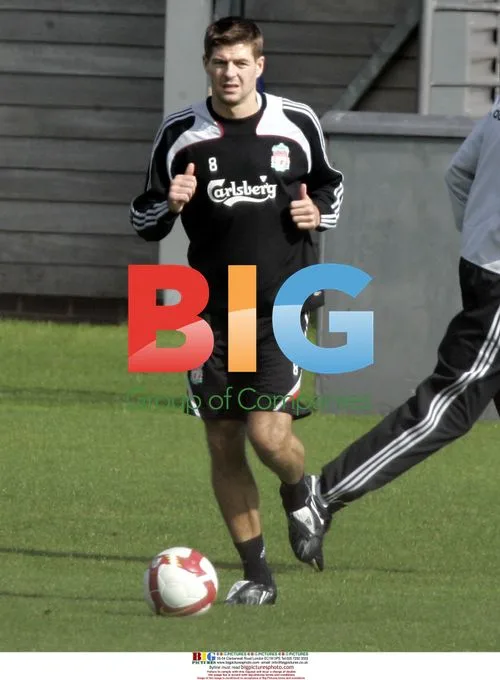 Liverpool FC train for Carling Cup match