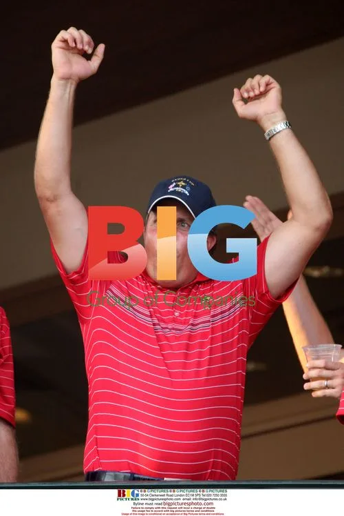 Phil Mickelson celebrates Ryder Cup win