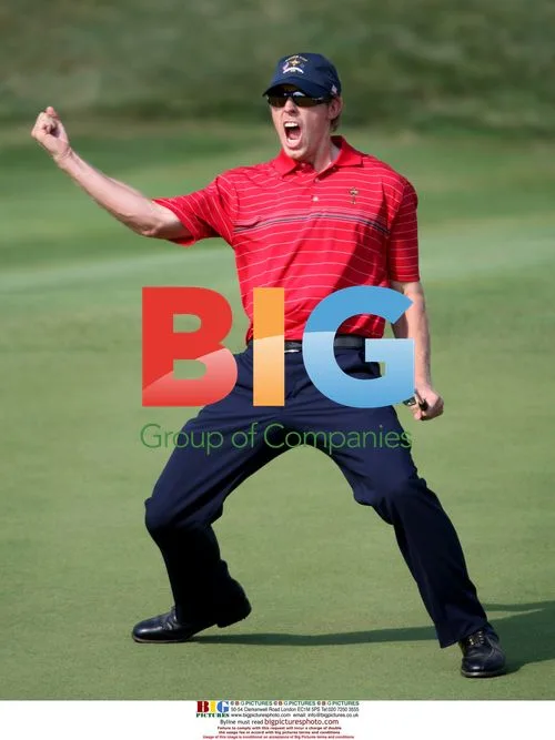 Ryder Cup 2008: Hunter Mahan celebrates birdie
