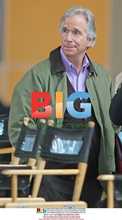 Henry Winkler on set of "The Most Wonderful Time Of The Year"
