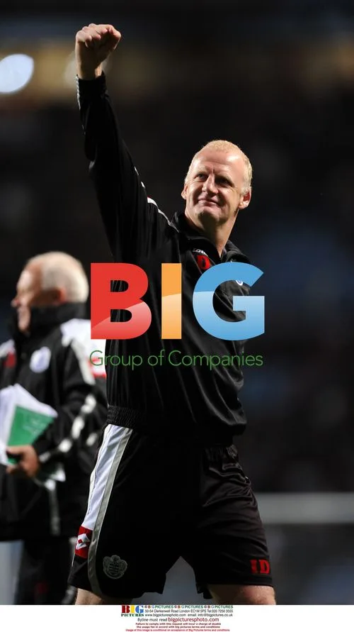 QPR Manager Iain Dowie Celebrates