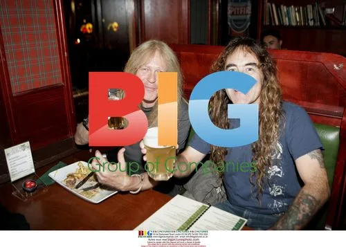 Iron Maiden band members visit Stockholm pub