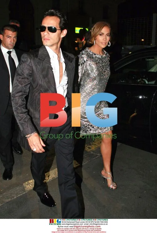 Jennifer Lopez and Marc Anthony at Dolce and Gabbana Dinner