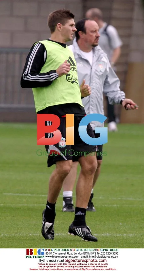 Liverpool players train for Merseyside derby
