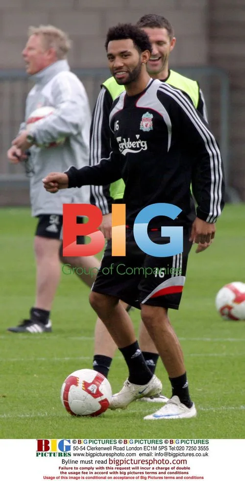 Liverpool players train before Merseyside derby