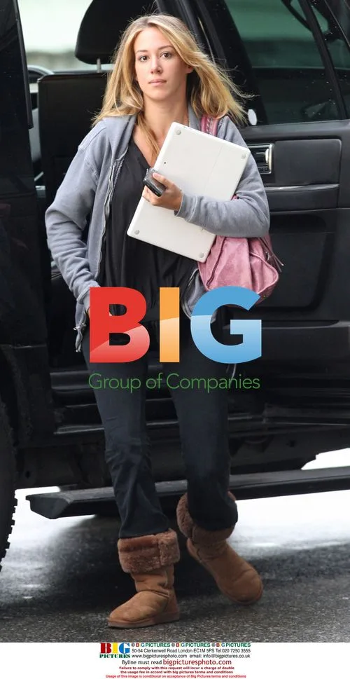 Hayley Duff arrives at Vancouver Airport