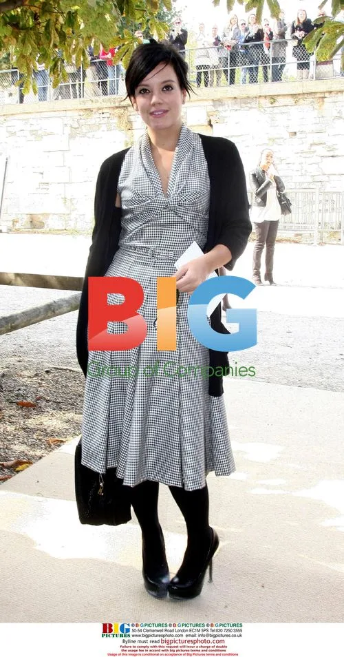 Lilly Allen at Dior Show, Paris Fashion Week 2008