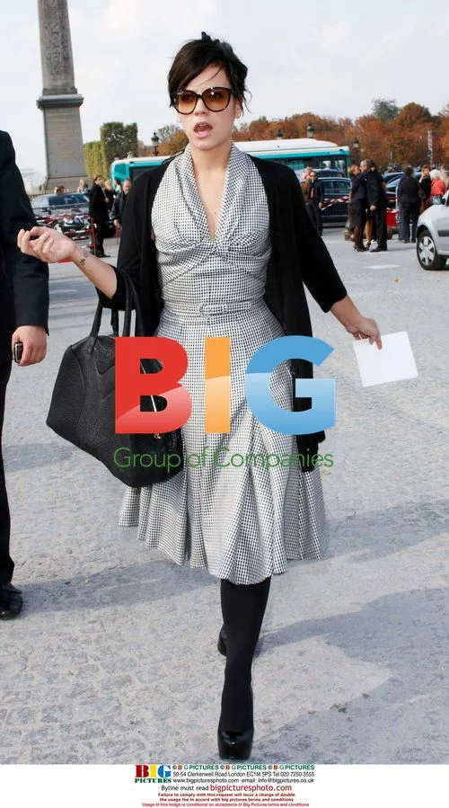Lilly Allen at Dior Paris Fashion Week 2008