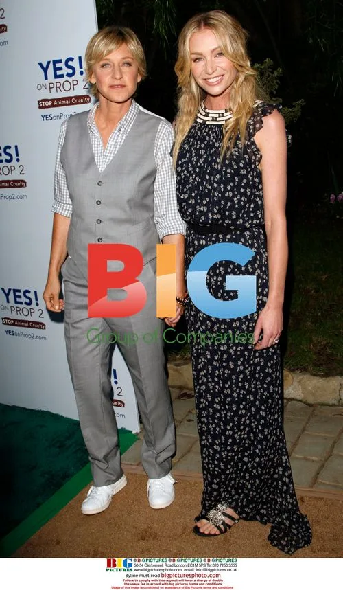 Ellen DeGeneres and Portia de Rossi at Benefit Event