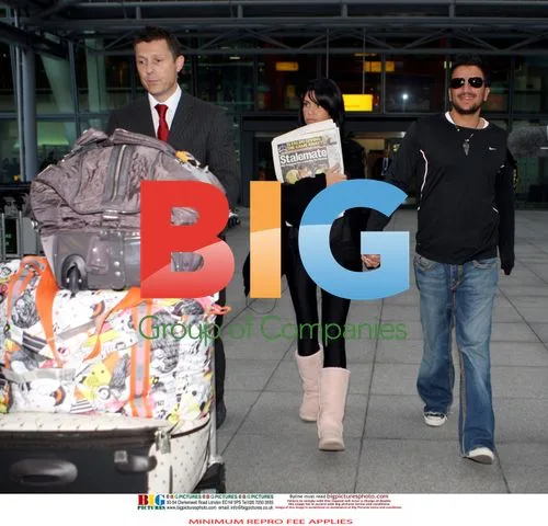 Jordan and Peter Andre at Heathrow