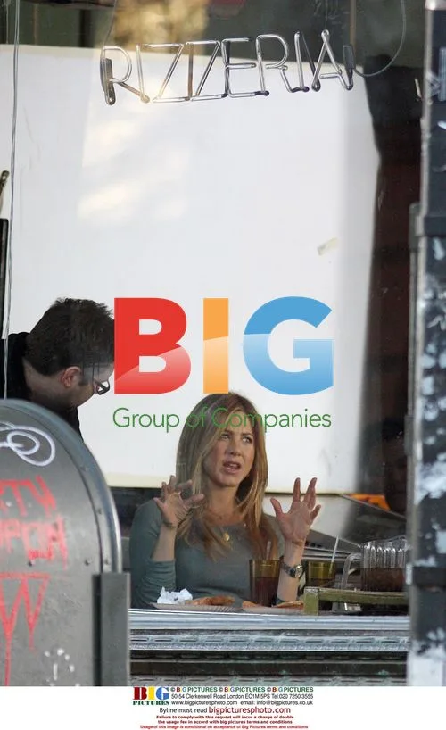 Jennifer Aniston on 'The Baster' set