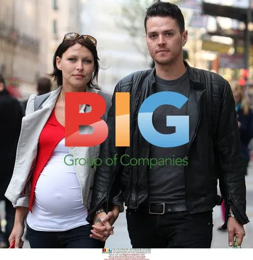 Matt Willis and pregnant Emma Griffiths