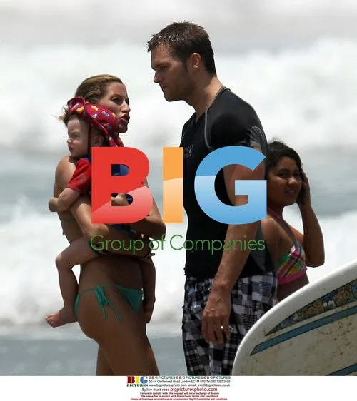 Tom Brady and Gisele Bundchen on Costa Rican Beach