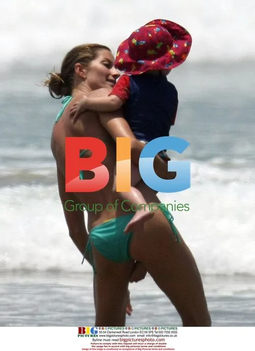 Tom Brady and Gisele Bundchen on Costa Rican Beach