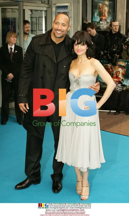 Carla Gugino and Dwayne Johnson at Race to Witch Mountain UK Premiere