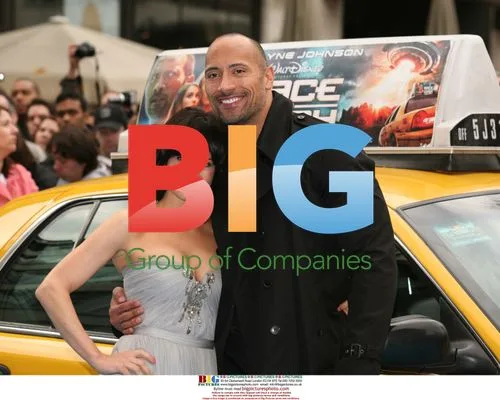 Carla Gugino and Dwayne Johnson at UK Premiere