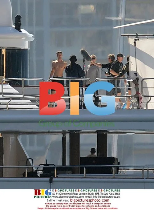 Ashton Kutcher Filming on French Yacht