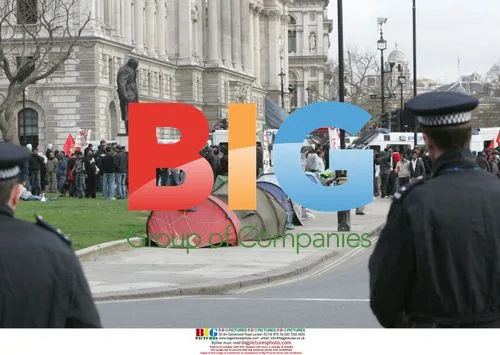 Protesters at Westminster Bridge