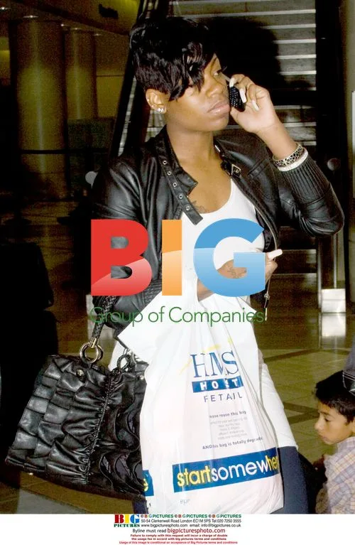 Fantasia Barrino at LAX with Companion
