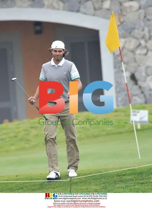 Rafael Nadal plays golf in Mallorca