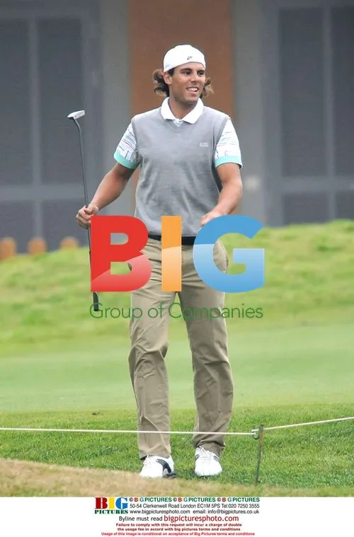 Rafael Nadal plays golf in Mallorca