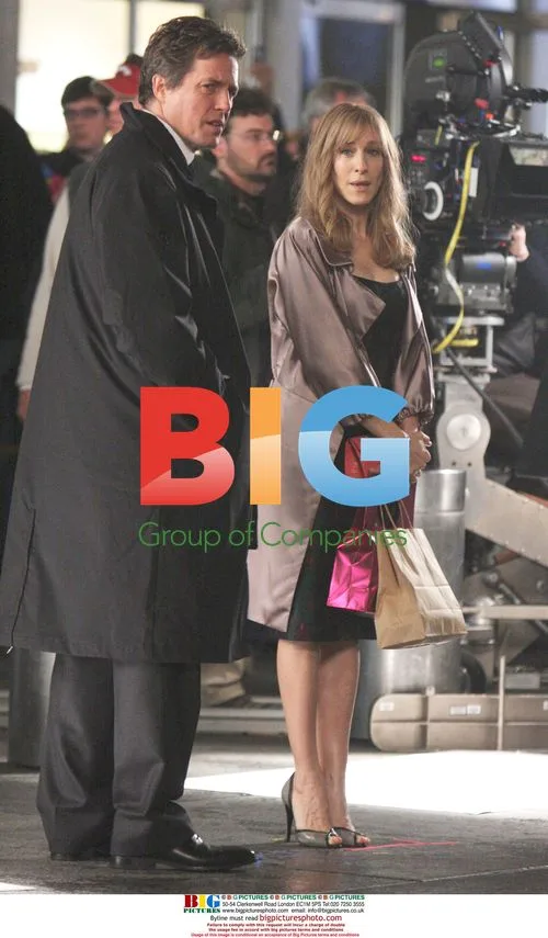Hugh Grant and Sarah Jessica Parker on 'Morgans' set
