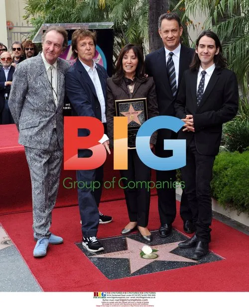 Olivia Harrison, Dhani Harrison, Eric Idle, Paul McCartney, Tom Hanks at George Harrison's Walk of Fame Star Dedication