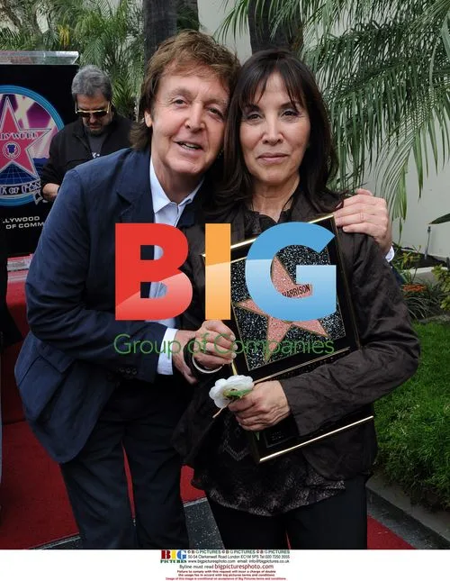 Paul McCartney and Olivia Harrison at George Harrison's Walk of Fame Ceremony
