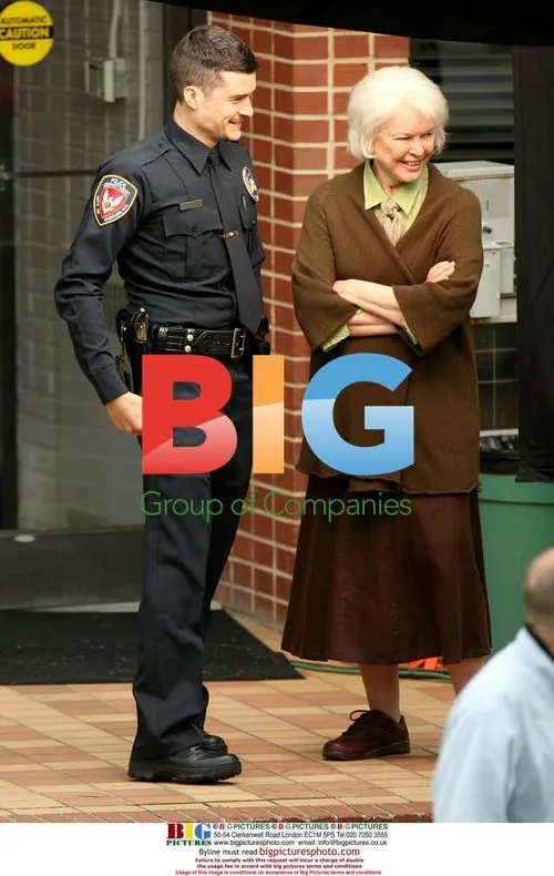 Orlando Bloom and Ellen Burstyn on 'Main Street' set