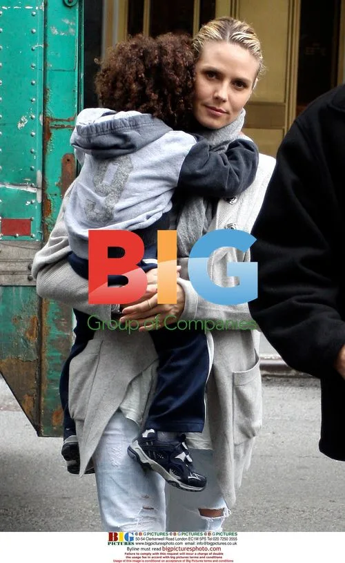 Heidi Klum out with kids at playground